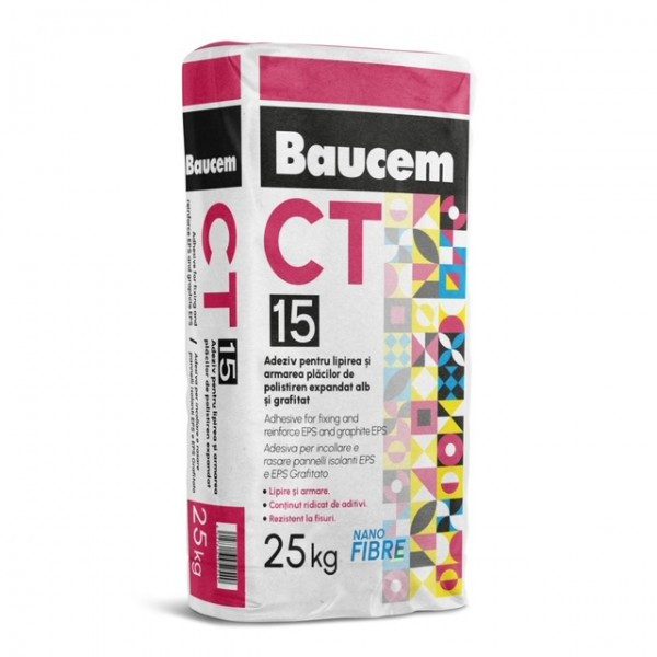 Adhesive for white and graphite EPS BAUCEM CT 15